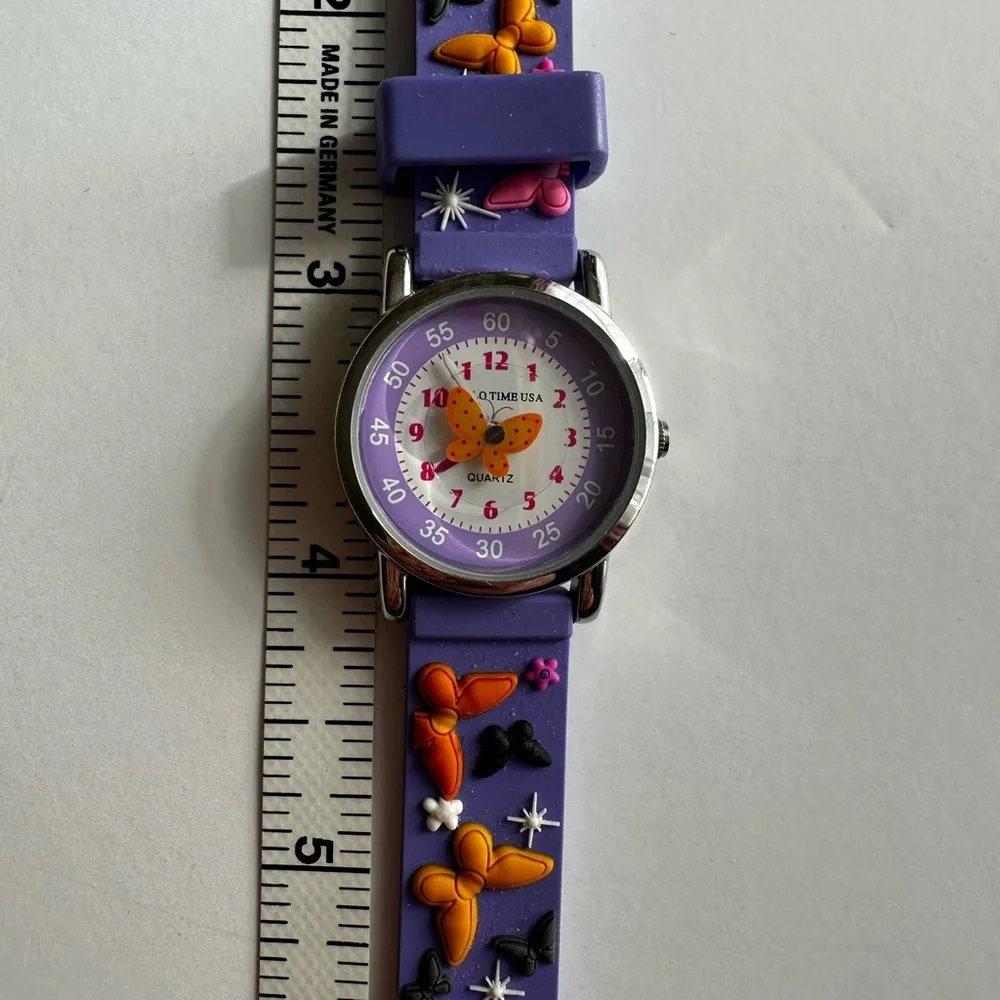 Colorful Polka Dot and Butterfly Watches set of 2